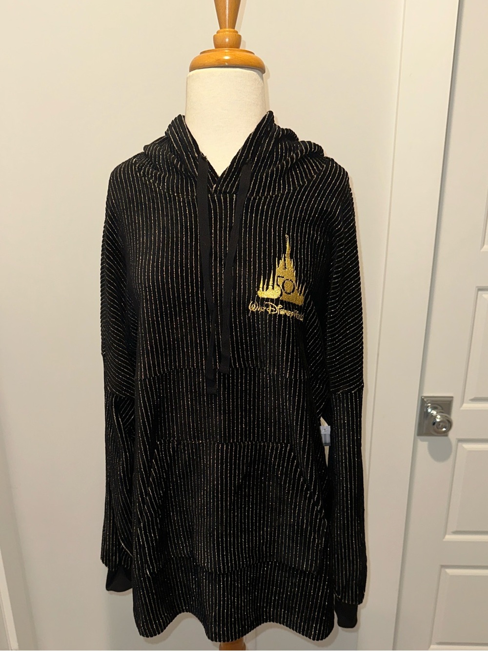 Walt Disney World 50th Anniversary Gold Luxe Spirit Jersey Hoodie Adult Medium